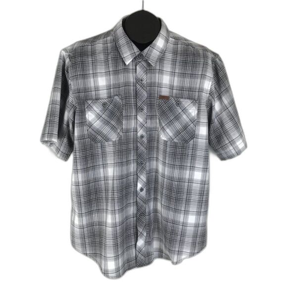 Orvis Plaid Button Up Shirt Men's Size XL Short Sleeve Lens Cleaner Outdoor - Picture 1 of 11